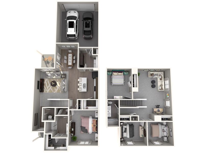 2D floor plan layout of this home in Flora, Hutto, TX (Image 3).