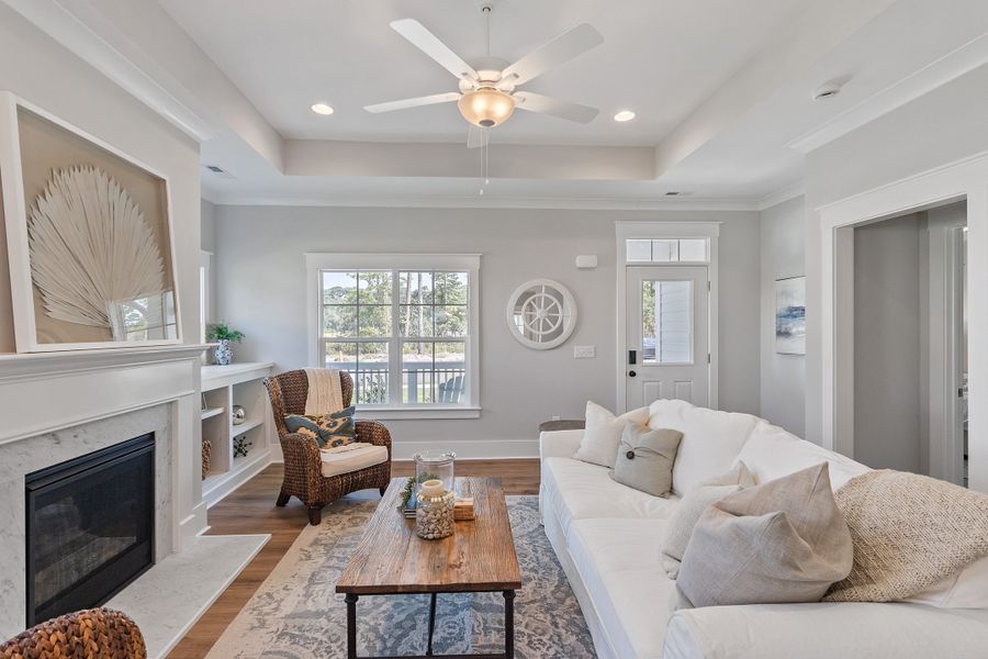 Representative furnished interior of a home built from the Grantville by Bill Clark Homes in The Sanctuary at Sunset Beach, Sunset Beach (Image 8).