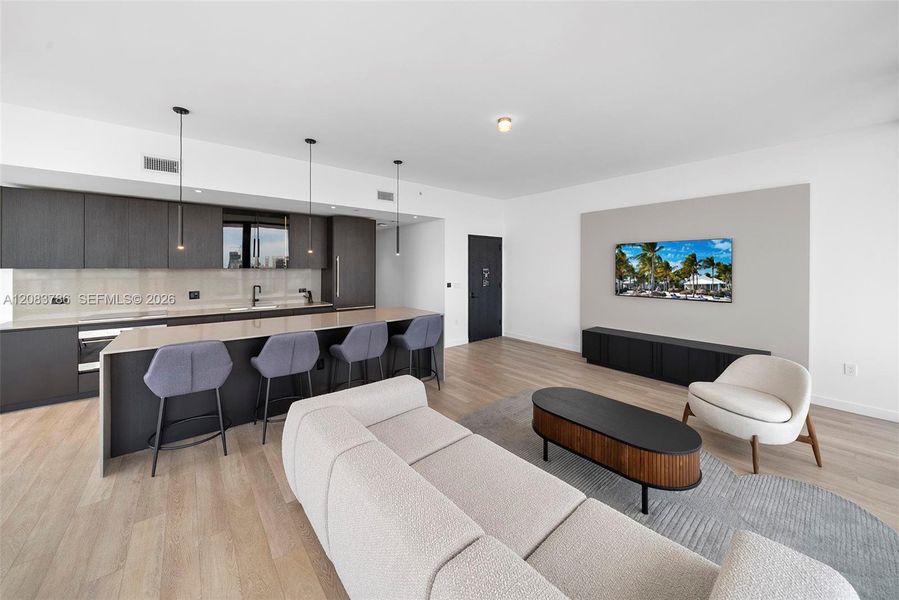 Furnished interior view inside a new home in , Miami Beach (Image 35). Furnished interior view inside a new home in , Miami Beach (Image 35).