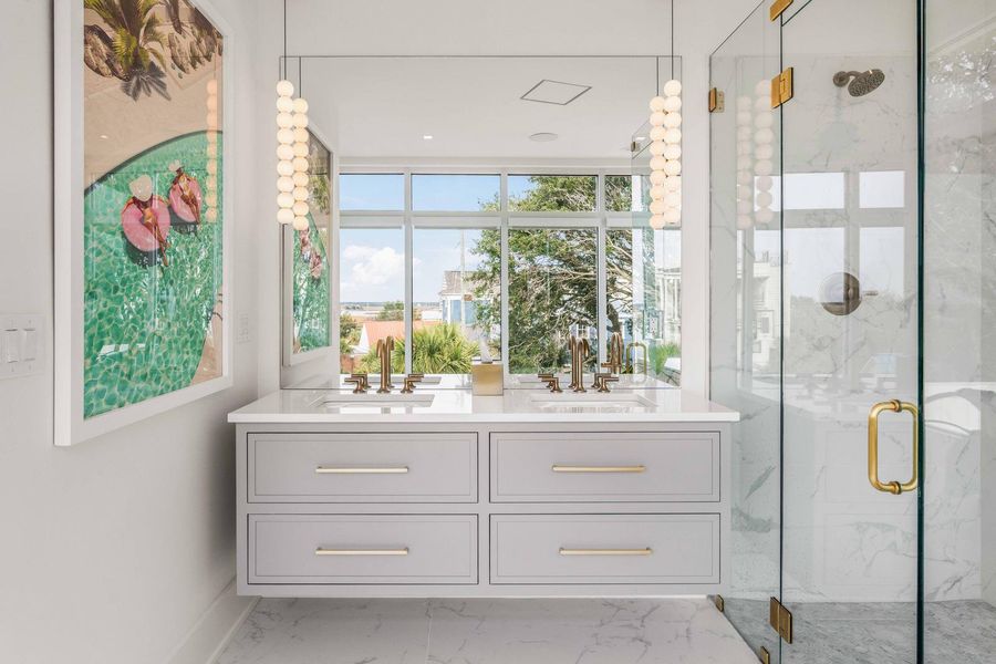Furnished interior view inside a new home in , Isle Of Palms (Image 18).