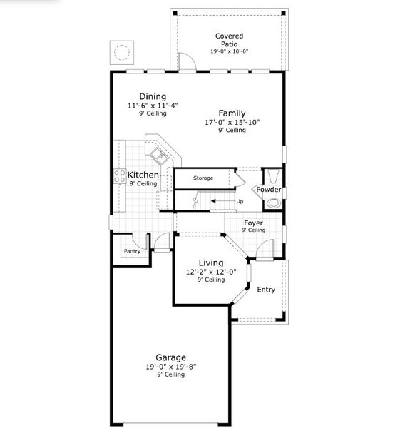 2D floor plan layout for the The Juniper by Providence Homes (Florida) in Reflections at Nocatee, Nocatee, FL (Image 6). 2D floor plan layout for the The Juniper by Providence Homes (Florida) in Reflections at Nocatee, Nocatee, FL (Image 6).