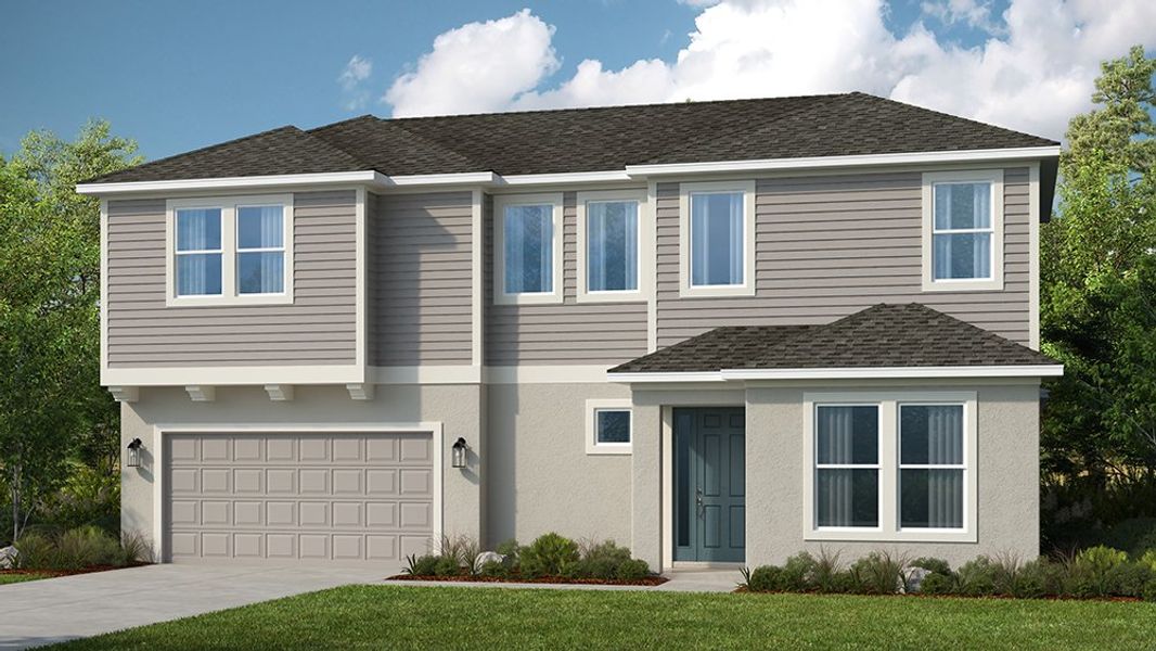 Representative exterior photo of a completed home built from the Vilano by Taylor Morrison in Ardisia Park, New Smyrna Beach, FL (Image 4).