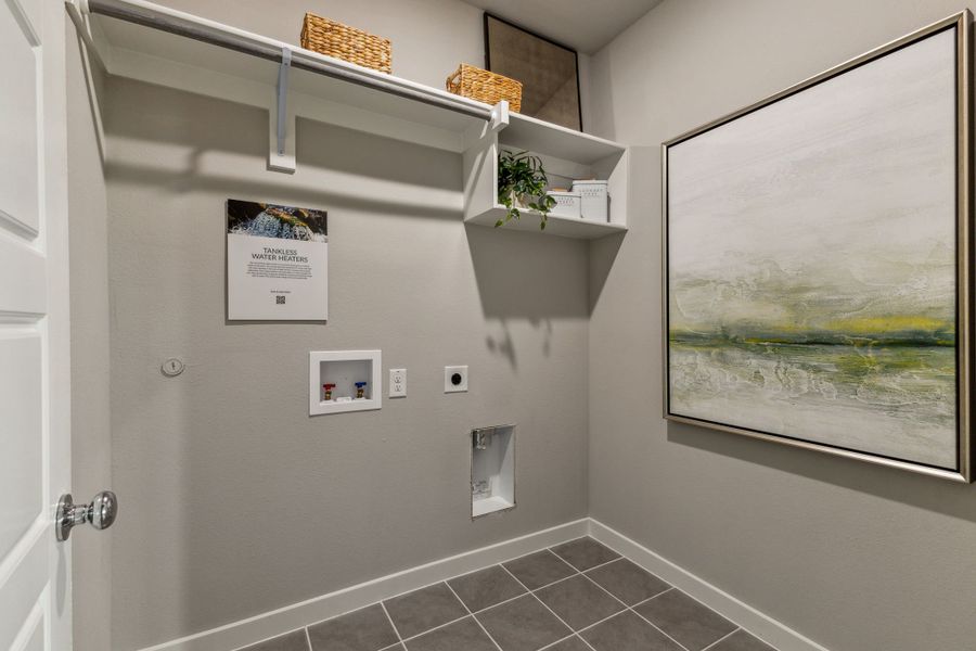 Utility Room in the Stanley II home plan by Trophy Signature Homes – REPRESENTATIVE PHOTO