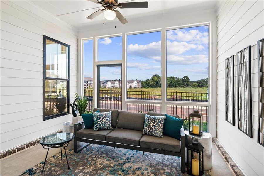 Furnished interior view inside a new home in Promenade at Sawnee Village, Cumming (Image 29). Furnished interior view inside a new home in Promenade at Sawnee Village, Cumming (Image 29).