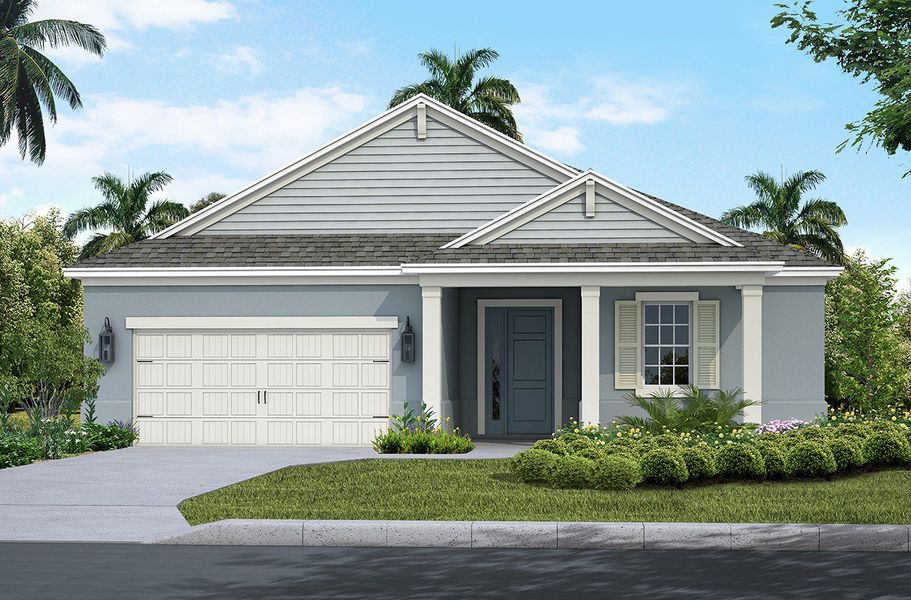 Representative exterior photo of a completed home built from the Eventide 4 by Neal Communities in Canoe Creek, Parrish, FL (Image 2). Representative exterior photo of a completed home built from the Eventide 4 by Neal Communities in Canoe Creek, Parrish, FL (Image 2).