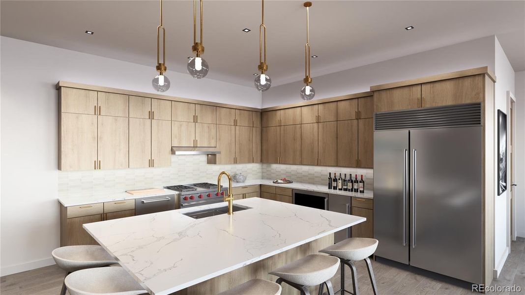 Rendering only. Actual finishes are selected by the buyer and layout varies throughout the residences.