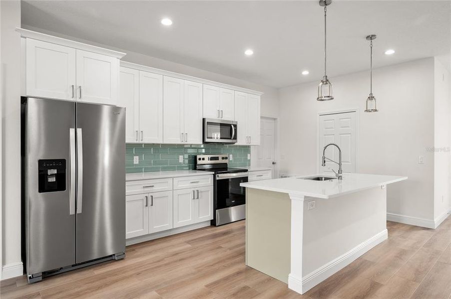 Furnished interior view inside a new home in , Osteen (Image 6).