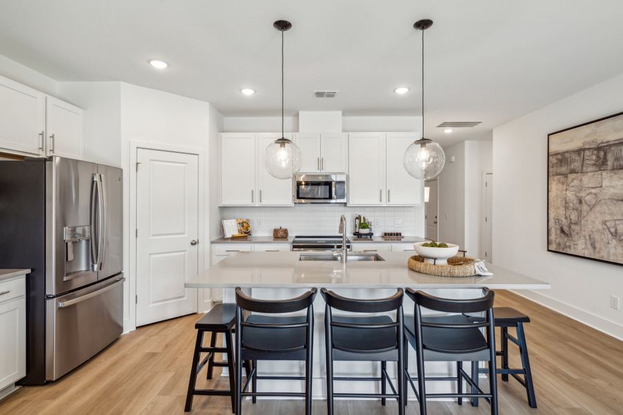 Kitchen with pendant lights Kitchen with pendant lights