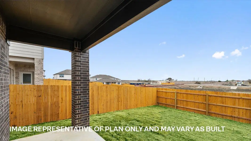 Exterior details and patio area of a home in Palomino, Manor (Image 3).