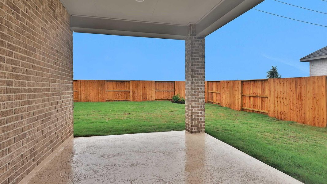 Exterior details and patio area of a home in Meridiana, Manvel (Image 3). Exterior details and patio area of a home in Meridiana, Manvel (Image 3).