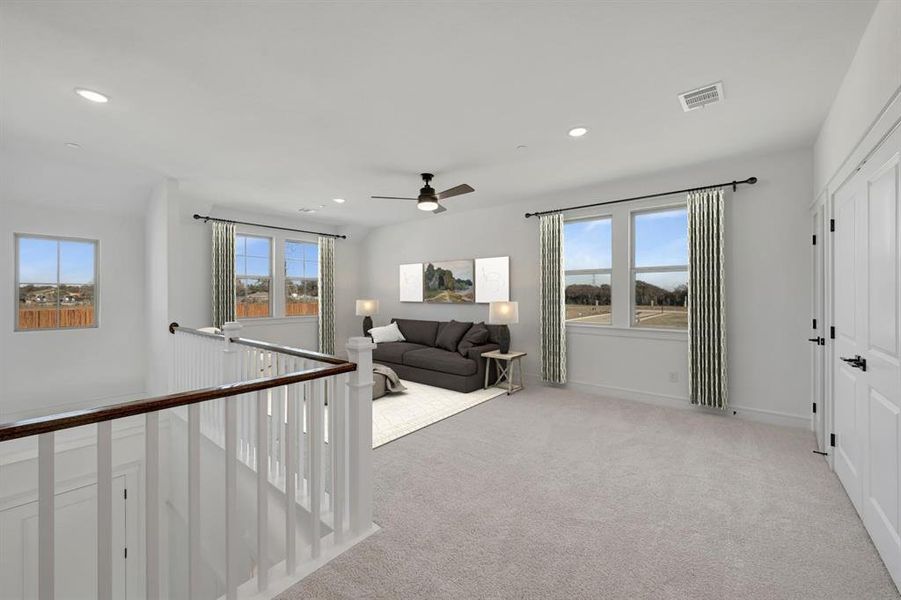 Furnished interior view inside a new home in Kreymer at the Park, Wylie (Image 9).