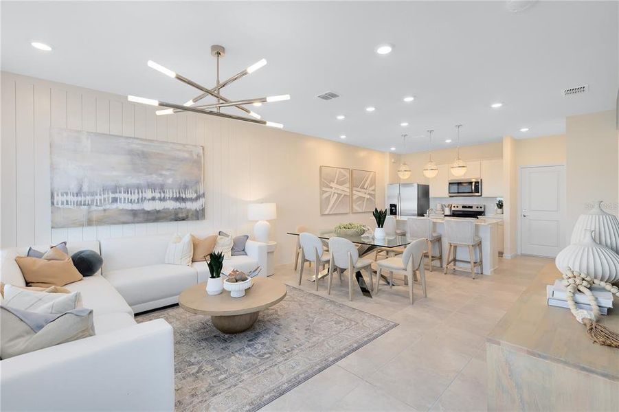 Furnished interior view inside a new home in Tohoqua, Kissimmee (Image 8). Furnished interior view inside a new home in Tohoqua, Kissimmee (Image 8).