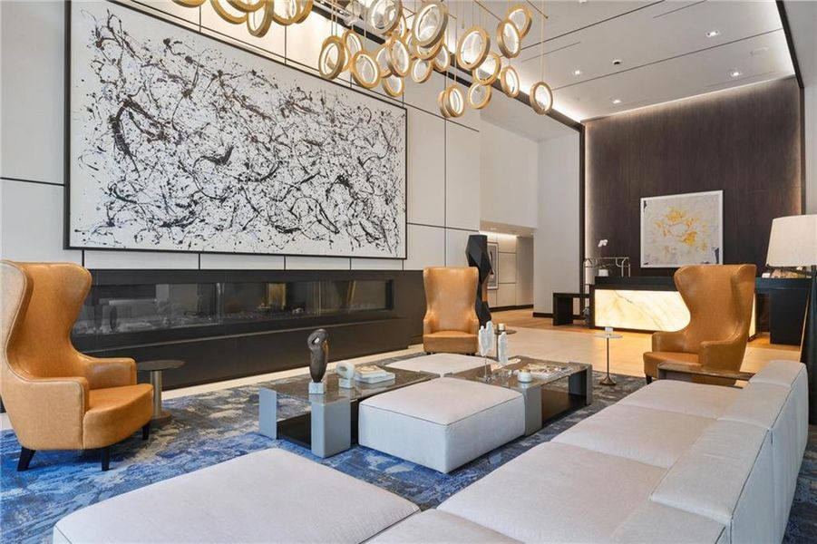 Furnished interior view inside a new home in , Atlanta (Image 7).