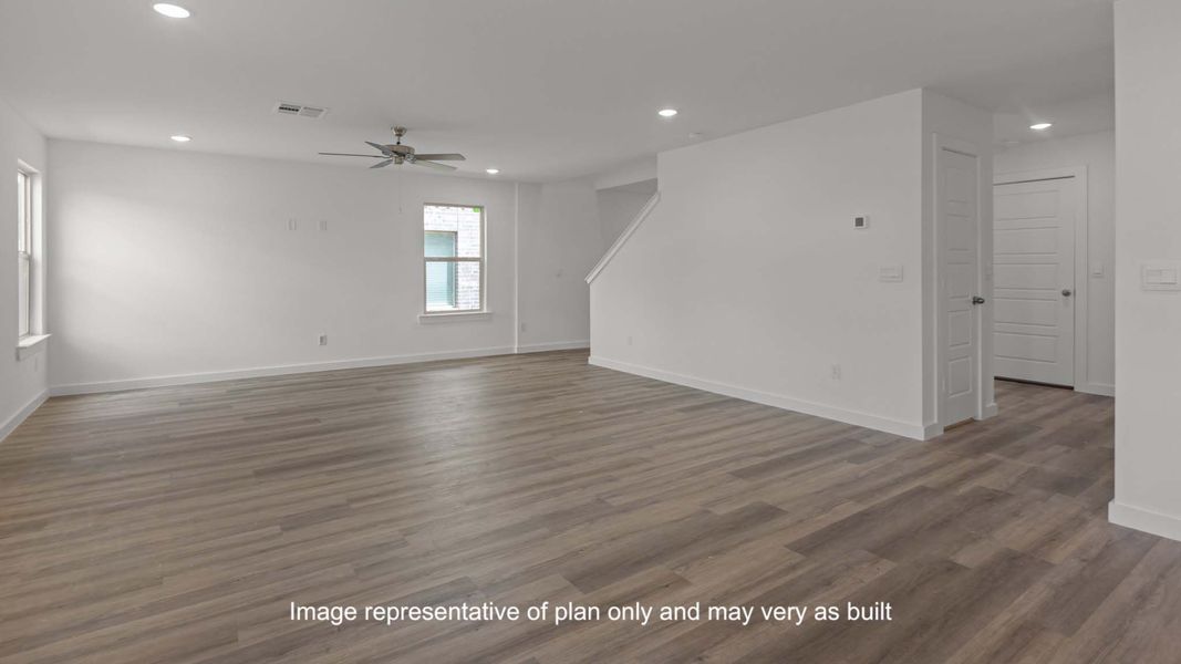 Representative unfurnished interior of a home built from the The Jayde by D.R. Horton in Terra Vista, Lubbock (Image 17). Representative unfurnished interior of a home built from the The Jayde by D.R. Horton in Terra Vista, Lubbock (Image 17).