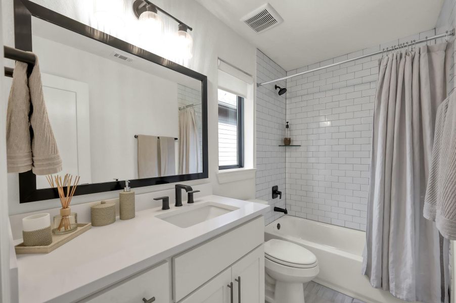 Thoughtful design ensures everyone has their own space, including private bathrooms for each bedroom.