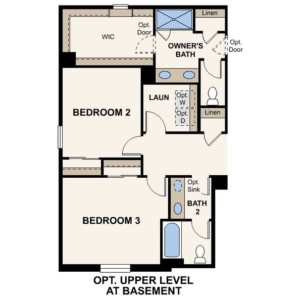 2D floor plan layout of this home in The Aurora Highlands, Aurora, CO (Image 5).