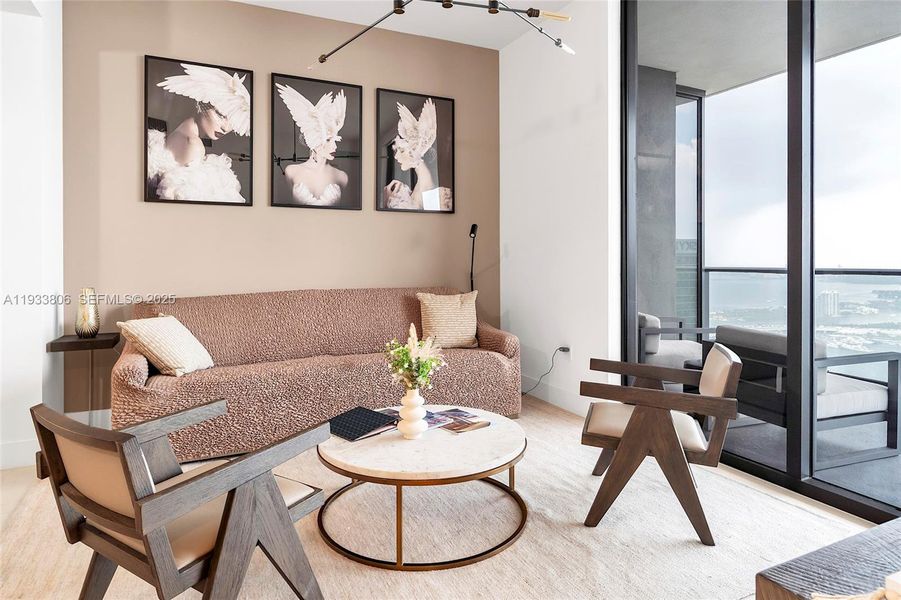 Furnished interior view inside a new home in , Miami (Image 4).