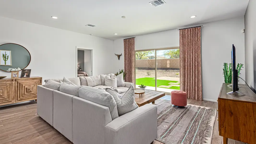 Furnished interior view inside a new home in Saguaro Bloom, Marana (Image 14). Furnished interior view inside a new home in Saguaro Bloom, Marana (Image 14).