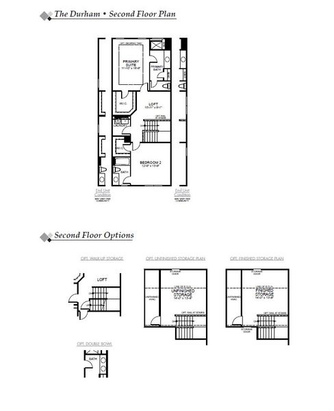 2D floor plan layout of this home in Fairview Village Townhomes, Simpsonville, SC (Image 4).