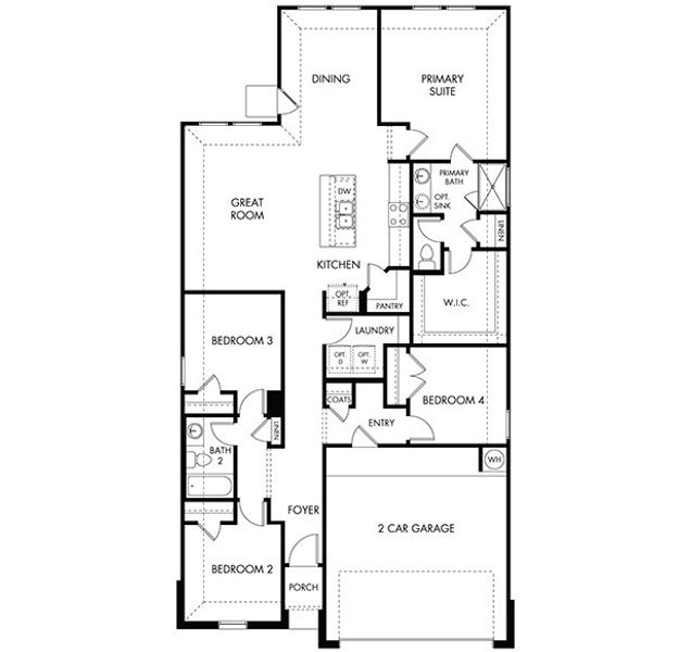 2D floor plan layout of this home in Stetson Ridge, Marion, TX (Image 2). 2D floor plan layout of this home in Stetson Ridge, Marion, TX (Image 2).