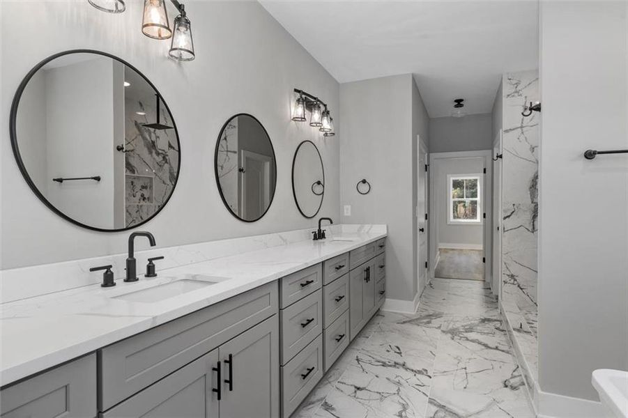 Furnished interior view inside a new home in , Atlanta (Image 51).