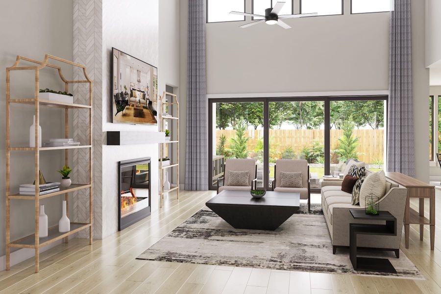 Representative furnished interior of a home built from the Veneto by Tri Pointe Homes in Legacy Grove, Montgomery (Image 8).