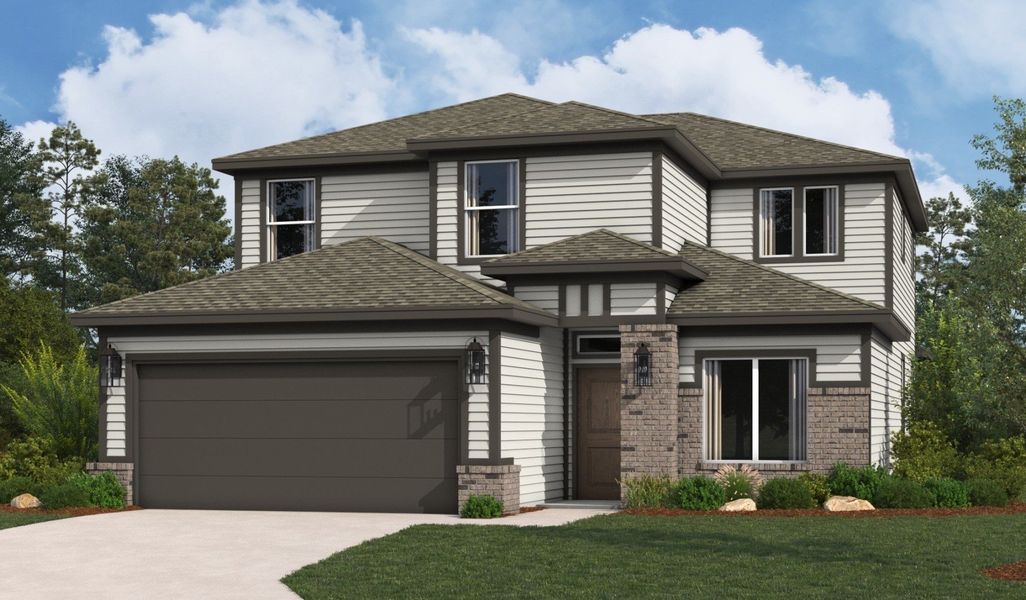 Representative exterior photo of a completed home built from the Bandera by Hakes Brothers in Veranda Signature, San Antonio, TX (Image 1). Representative exterior photo of a completed home built from the Bandera by Hakes Brothers in Veranda Signature, San Antonio, TX (Image 1).