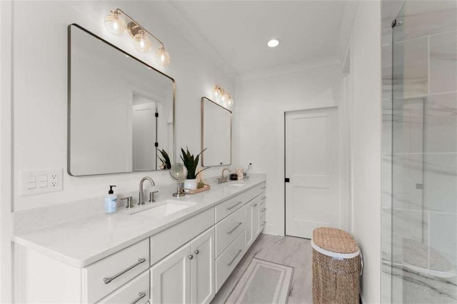 Furnished interior view inside a new home in Skyview On Broad, Sugar Hill (Image 33).