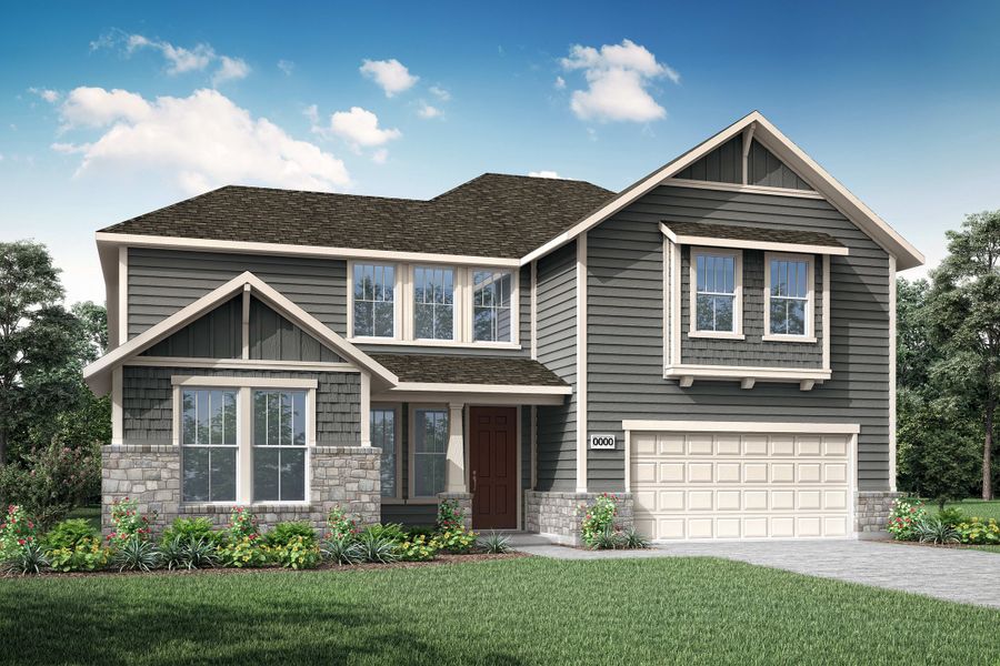 Representative exterior photo of a completed home built from the Dylan by Tri Pointe Homes in Painted Tree, McKinney, TX (Image 27).