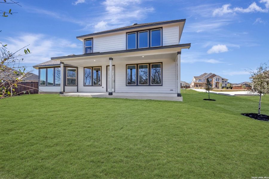 Exterior details and patio area of a home in Everly Estates, San Antonio (Image 23).
