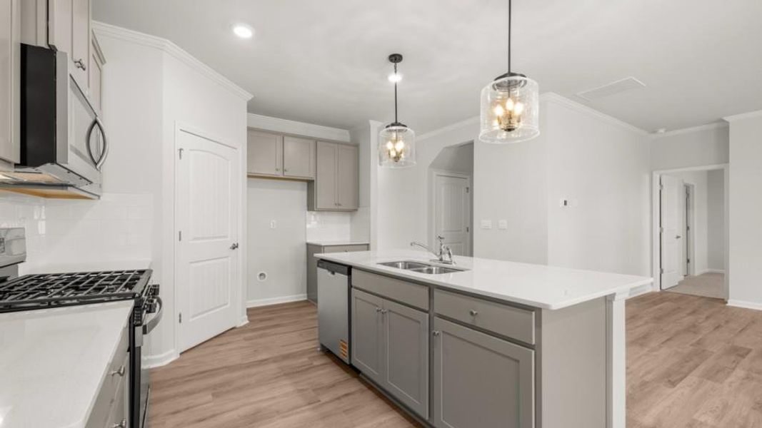 Furnished interior view inside a new home in Fairway 17 at Mirror Lake, Villa Rica (Image 5). Furnished interior view inside a new home in Fairway 17 at Mirror Lake, Villa Rica (Image 5).