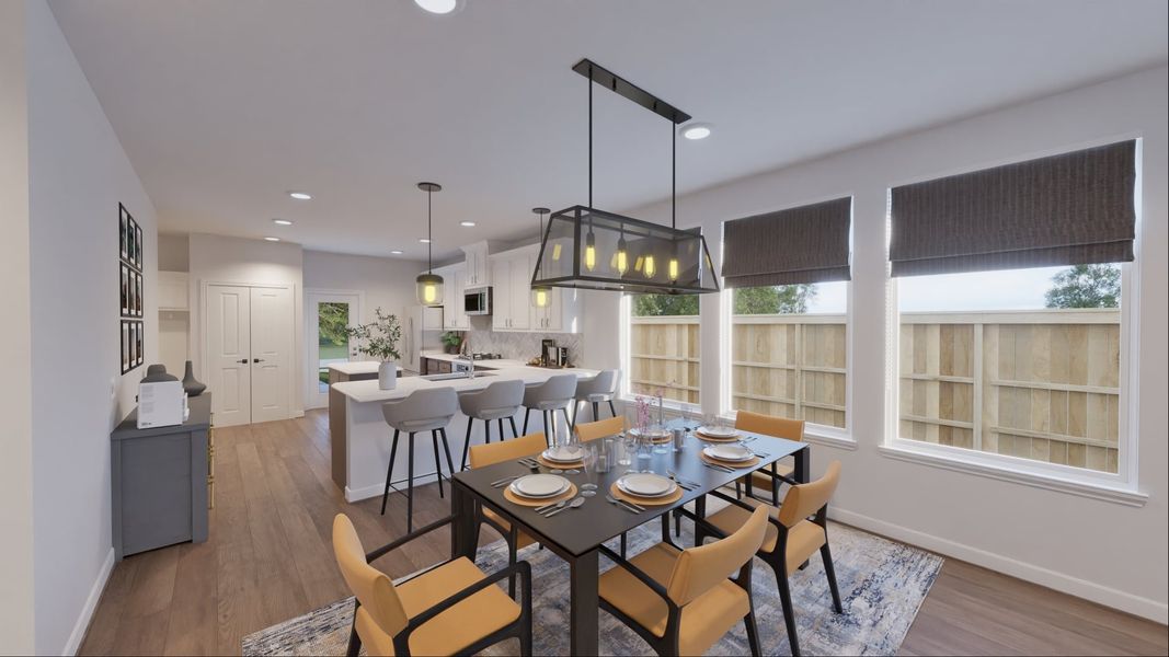 Furnished interior view inside a new home in The Porch at Du Pre, Buda (Image 3).