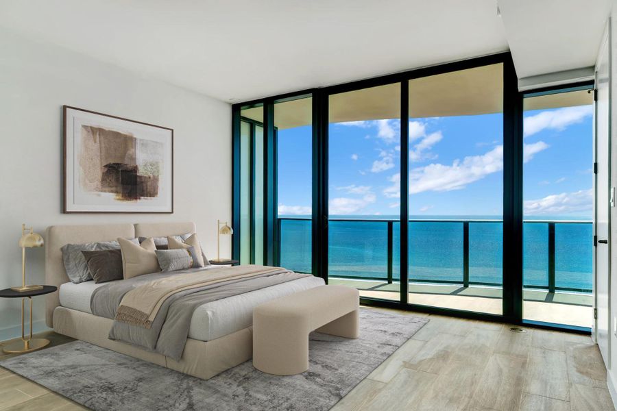 Furnished interior view inside a new home in , Pompano Beach (Image 10).