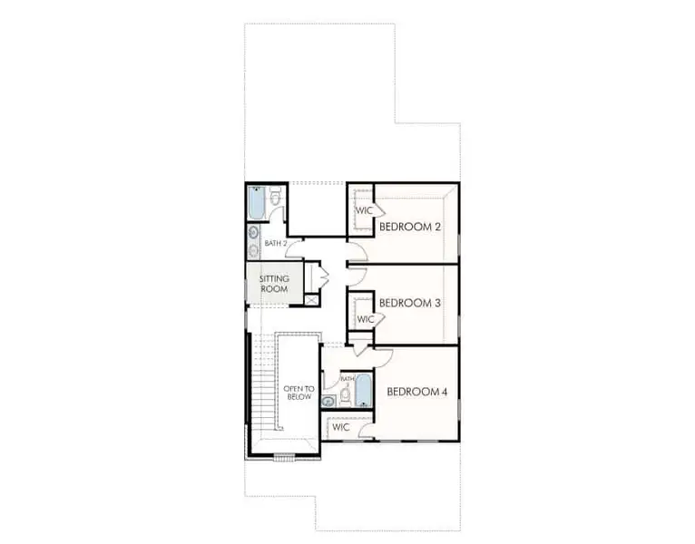 2D floor plan layout of this home in Highland Village, Georgetown, TX (Image 3).