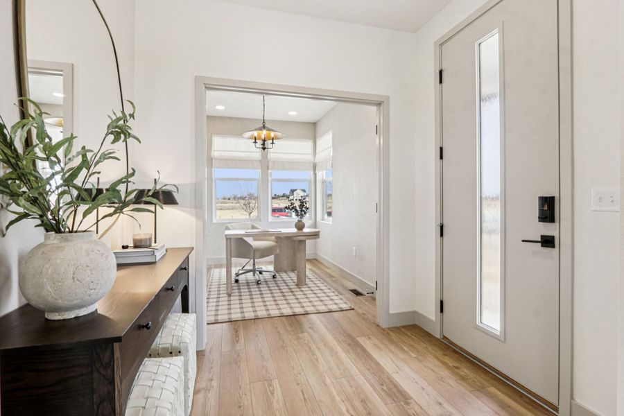Furnished interior view inside a new home in Trailside, Timnath (Image 28).