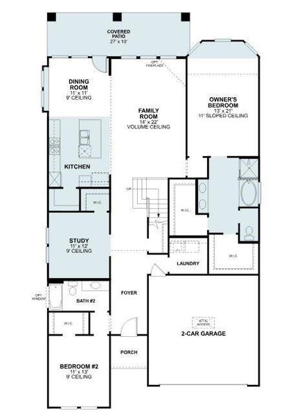 2D floor plan layout of this home in Aster Park, McKinney, TX (Image 2). 2D floor plan layout of this home in Aster Park, McKinney, TX (Image 2).