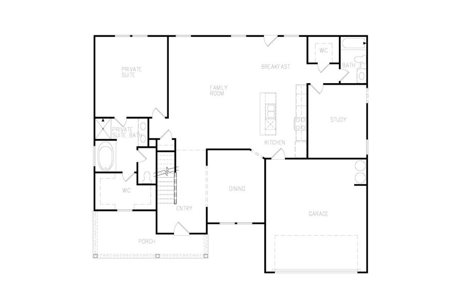 2D floor plan layout for the Meridian II by DRB Homes in Saddleridge, Senoia, GA (Image 3). 2D floor plan layout for the Meridian II by DRB Homes in Saddleridge, Senoia, GA (Image 3).