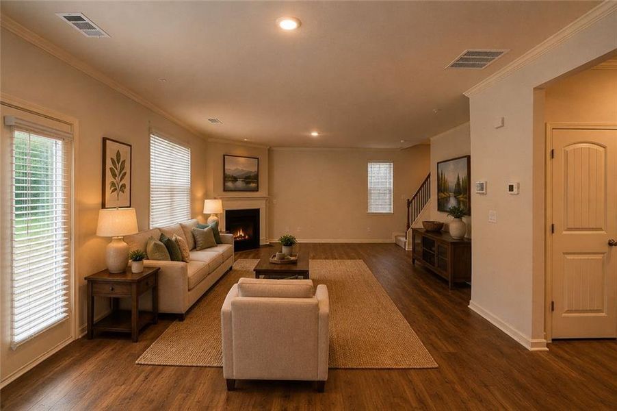Furnished interior view inside a new home in Oakhurst Glen, Fairburn (Image 12). Furnished interior view inside a new home in Oakhurst Glen, Fairburn (Image 12).
