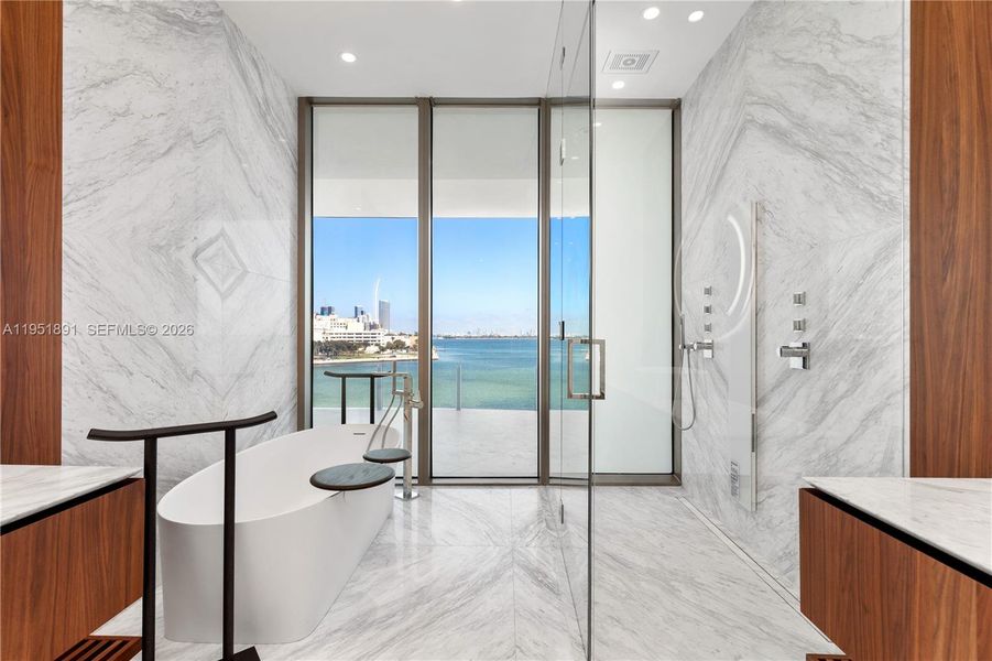 Furnished interior view inside a new home in , Miami (Image 11).