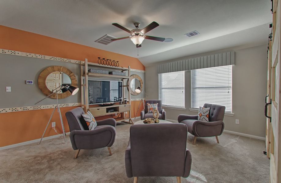 Representative furnished interior of a home built from the Lorne by Chesmar Homes in Brookewater 45's, Rosenberg (Image 17).