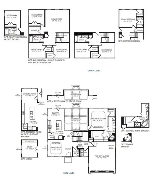 2D floor plan layout for the Esquire Place by Ryan Homes in Eagles Crest, Jefferson, GA (Image 2).