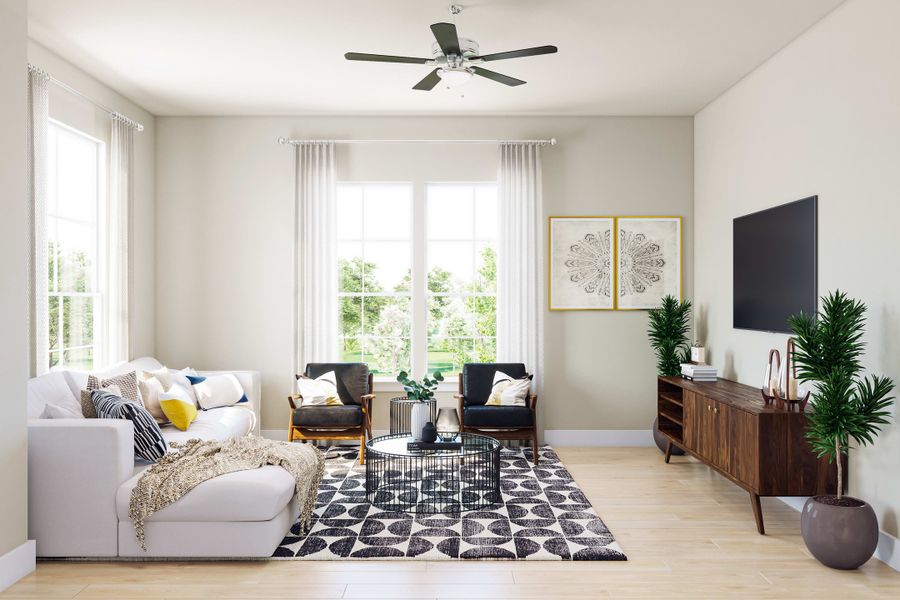 Furnished interior view inside a new home in Clopton Farms, Montgomery (Image 23).