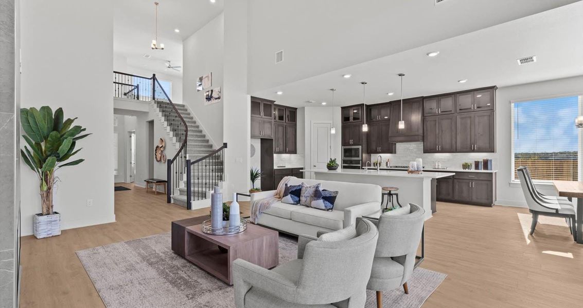 Representative furnished interior of a home built from the Waterloo by Chesmar Homes in Sunfield, Buda (Image 17).