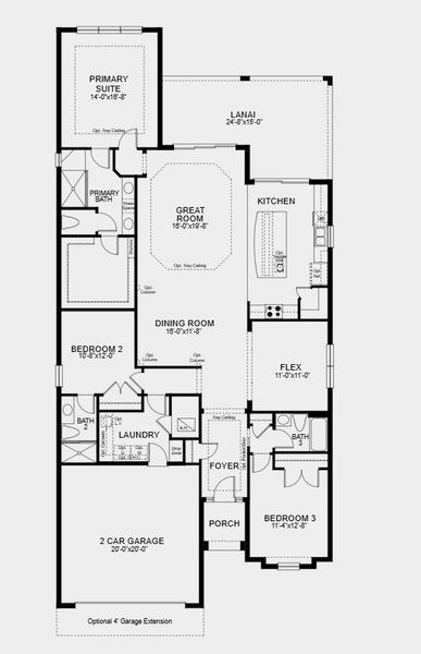 2D floor plan layout for the Lazio by Taylor Morrison in Esplanade at Starling, Punta Gorda, FL (Image 4). 2D floor plan layout for the Lazio by Taylor Morrison in Esplanade at Starling, Punta Gorda, FL (Image 4).