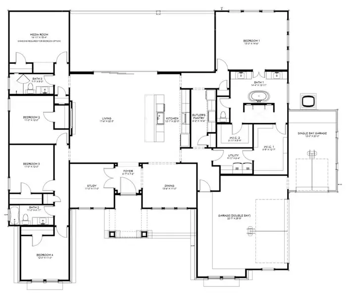 2D floor plan layout for the Frio II by Flintrock Builder in King Oaks, Salado, TX (Image 3). 2D floor plan layout for the Frio II by Flintrock Builder in King Oaks, Salado, TX (Image 3).