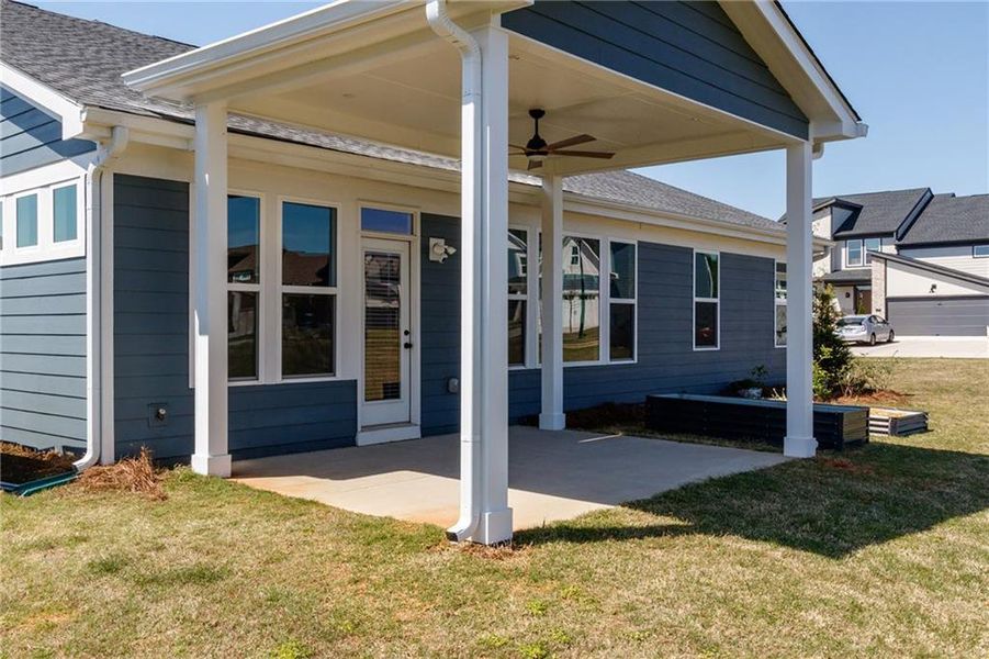 Exterior details and patio area of a home in Sweetbay Farm, Lawrenceville (Image 34).