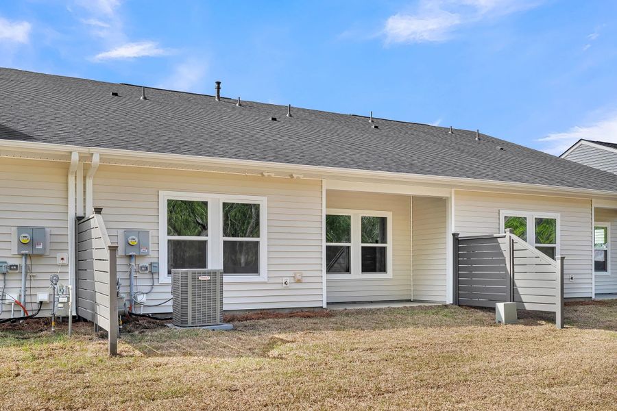 Exterior details and patio area of a home in Hammock Walk at Nexton, Summerville (Image 16).