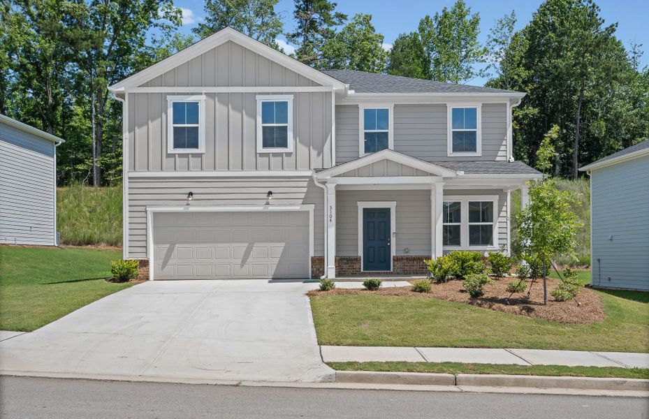 Front exterior of a new home in Avery Ridge, Gainesville, GA, highlighting curb appeal (Image 17). Front exterior of a new home in Avery Ridge, Gainesville, GA, highlighting curb appeal (Image 17).