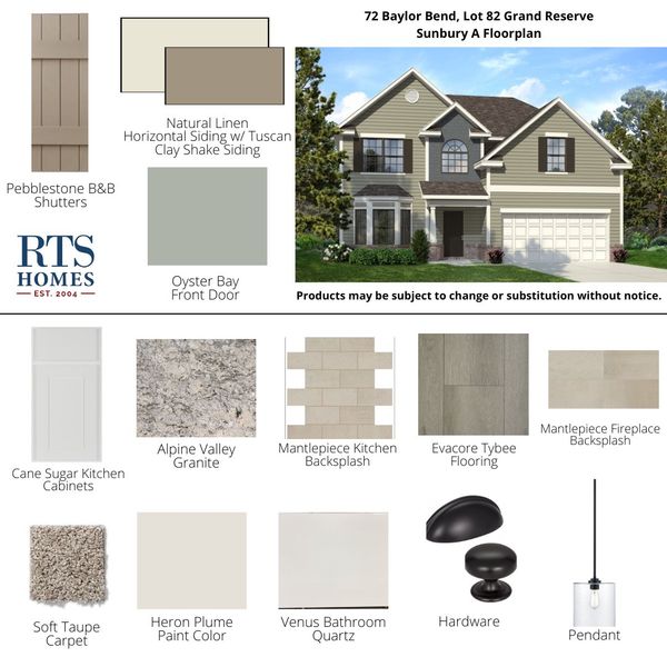 2D floor plan layout of this home in Grand Reserve, Hinesville, GA (Image 4).