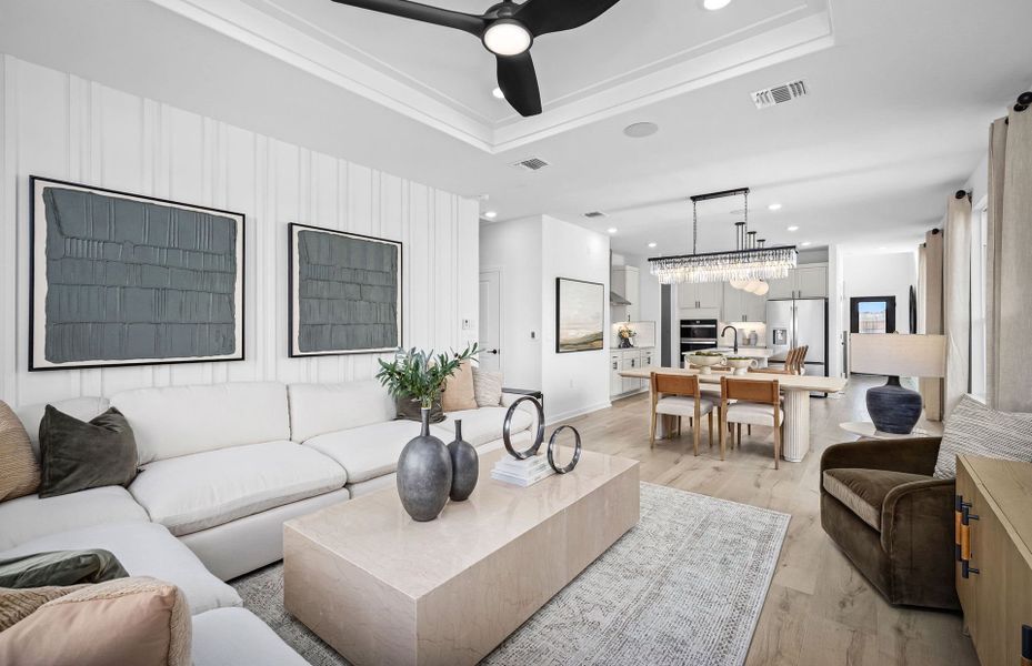 Representative furnished interior of a home built from the Fentress by Centex in Larson Crossing, Elgin (Image 18).